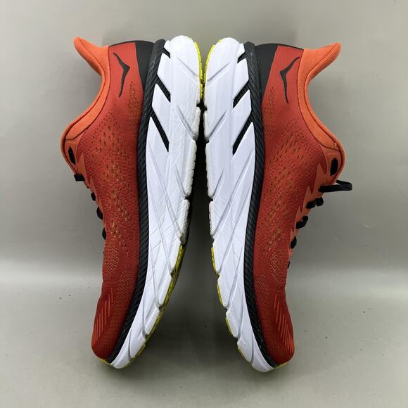 Hoka One One Clifton 7 Running Shoes Men Size 12.5 Red Orange Comfort Sneakers main image 5
